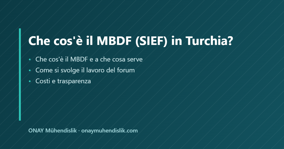 che cos'è il MBDF — ONAY Mühendislik